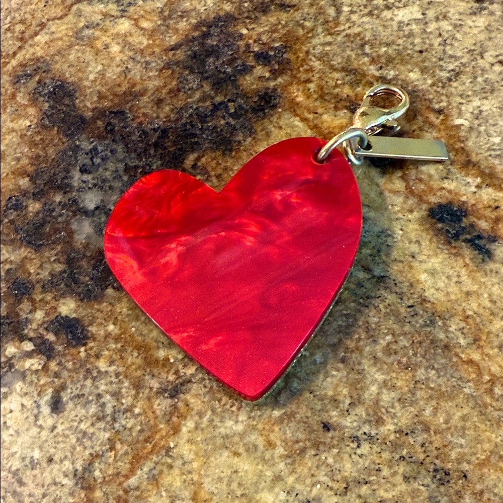 Edie Parker Heart Keychain/Bag Charm